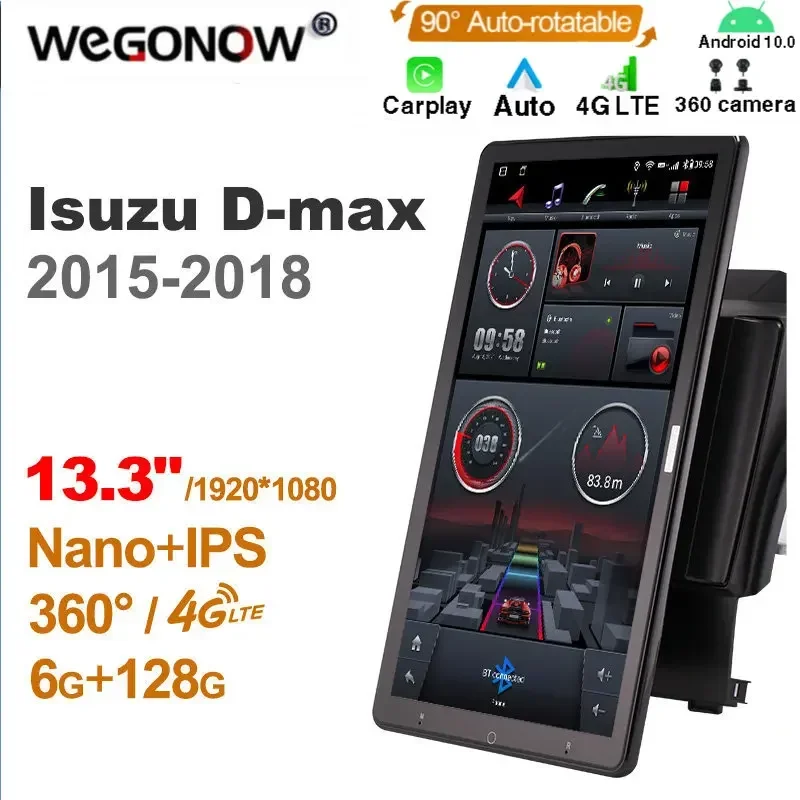 13.3 Inch 1920*1080 Ownice Android10.0 for Isuzu D-max 2015-2018 Car Radio Auto Multimedia Video Audio GPS Auto Rotatable