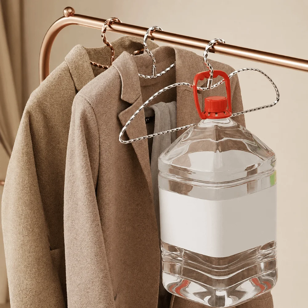 3pcs Short Neck Clothes Hangers Anti Slip Rotatable Design Clothes Drying Rack Space Saving Long Dress Storage Hangers Home Use