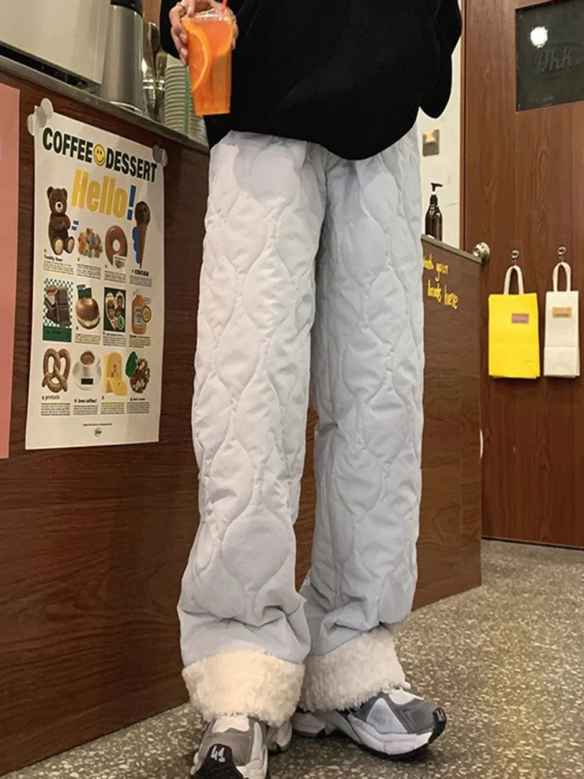 

Утепленные брюки из хлопка с бархатистой подкладкой для мужчин, зимние теплые прямые брюки, очень теплые длинные брюки, молодежная мода