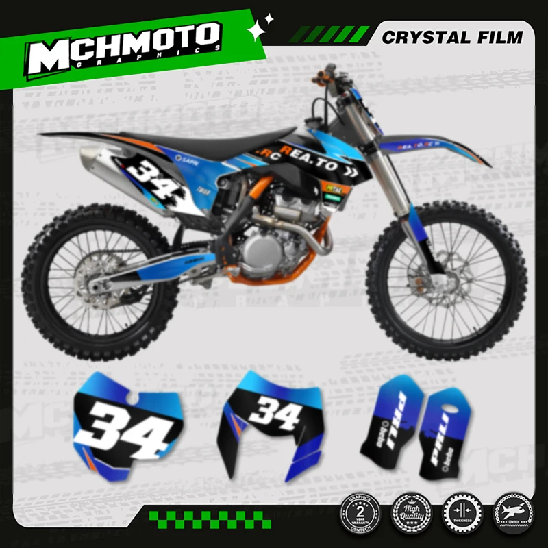 

MCHMFG Full Graphics Decal Stickers For KTM SX SXF 2013 2014 2015 EXC EXC-F 125 250 300 350 450 2014 2015 2016 -003