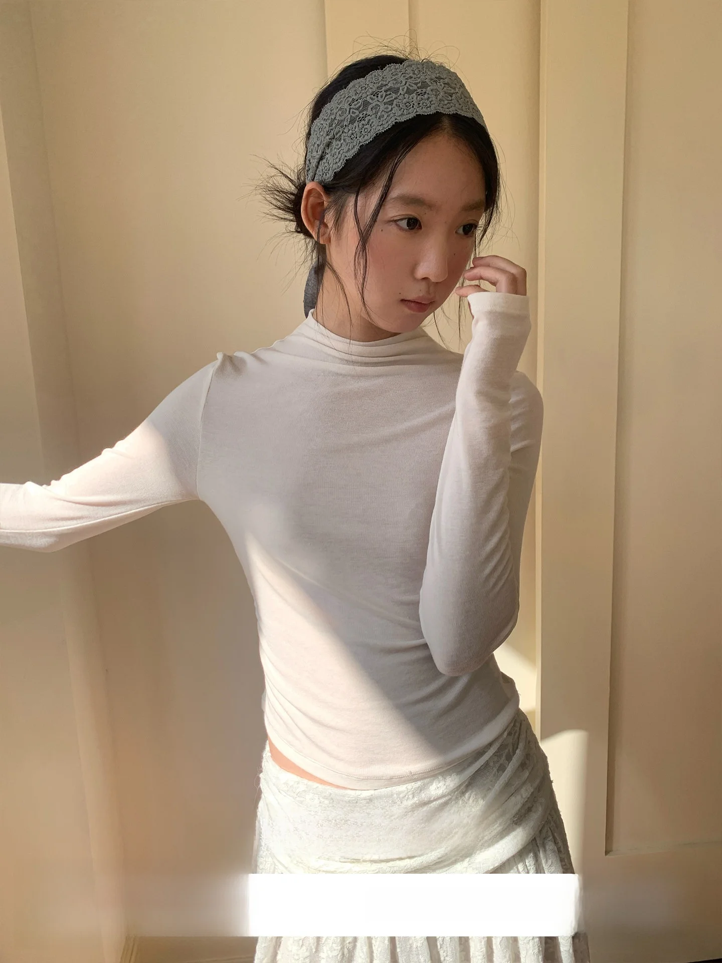 

Ultra Soft Silk Wool Slim Fit Long Sve Dstring Base irt Winter Women's Knitted Sweater Regular Sve Length Pure Color