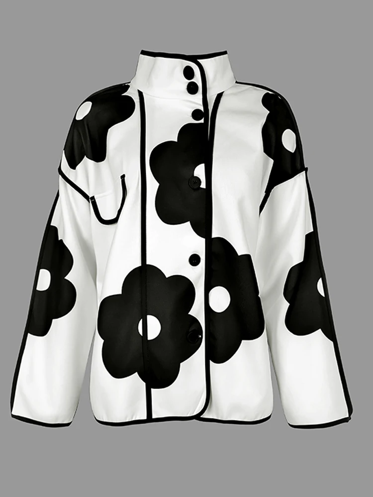 Gymystars elegante stampa floreale giacche da donna per le donne 2024 nuova primavera manica lunga bottone colletto alla coreana cappotti sottili