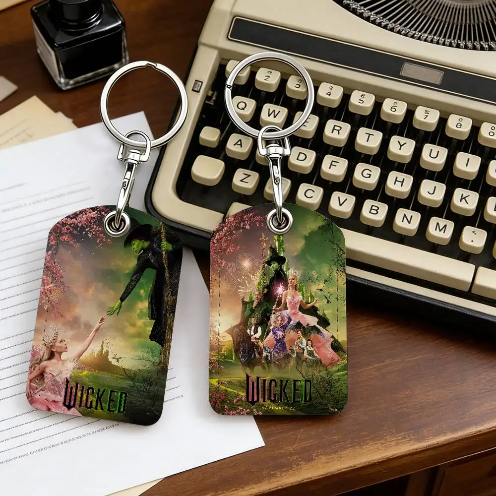 

Movie W-Wicked 2024, защитный чехол для карты доступа в автобусном доме, школьный прямоугольный брелок из искусственной кожи, удостоверение личности, бестселлеры