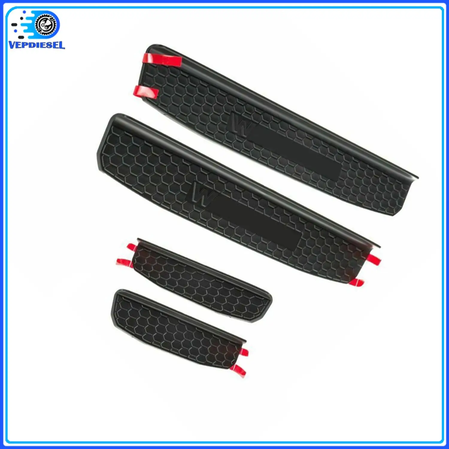 

4pcs Premium Black Rubber Door Sill Protectors with Jeep Logo for Jeep Wrangler JL JT 4-Door 2018-2023 Models Scratch Auto Parts