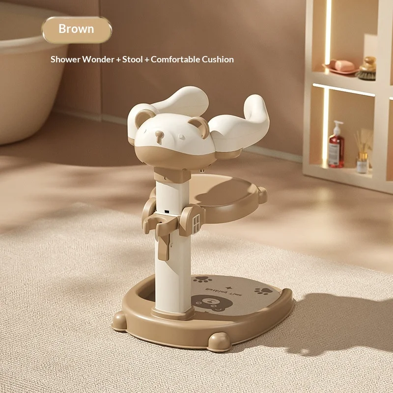 Baby Standing Shower Gadget Baby Bathtub Anal Wash Gadget Standing Shower Stand Shower Stand Anti Slip Bracket Bath Basen image 3