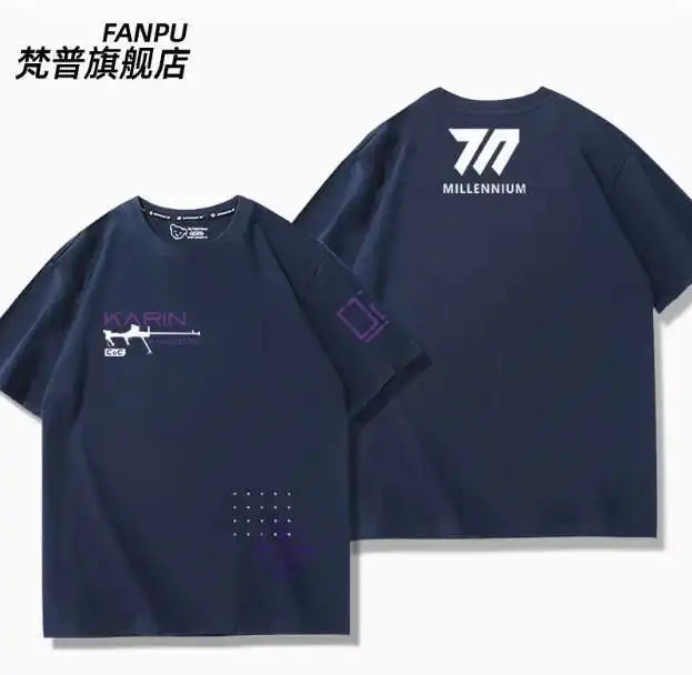 أنيمي الأزرق الأرشيف كاكودات كارين تي شيرتات قصيرة الاكمام الصيف تأثيري حلي طالب عادية فضفاض القمم أنيمي