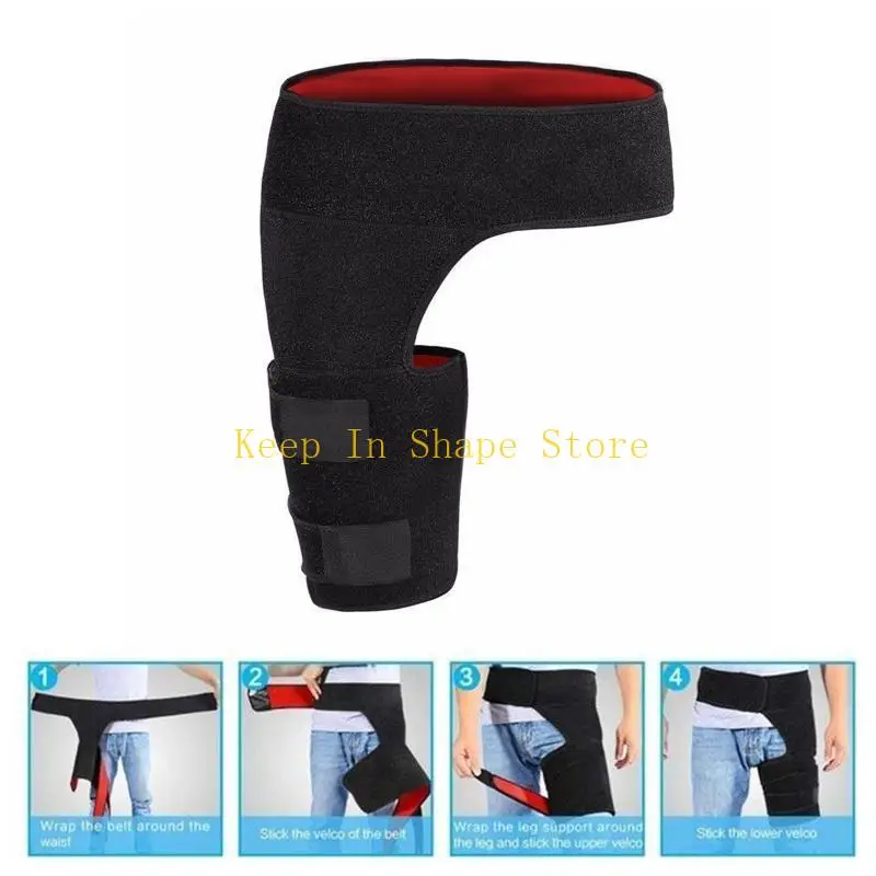 U1JC Hip Brace, Sciatica Pain Relief Brace, Thigh Support Wrap Stabilizer for Groin, Hip flexor for Labral Tear,