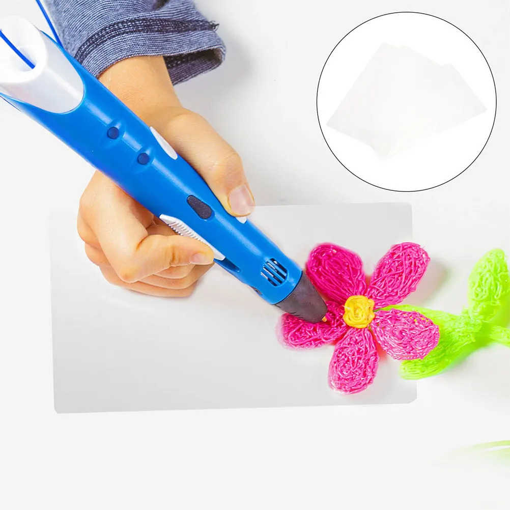 

10Pcs PVC Template Mat for 3D Pen Transparent Drawing Board 3D Printing Pen Mat Reusable Art Tool Development Accessory