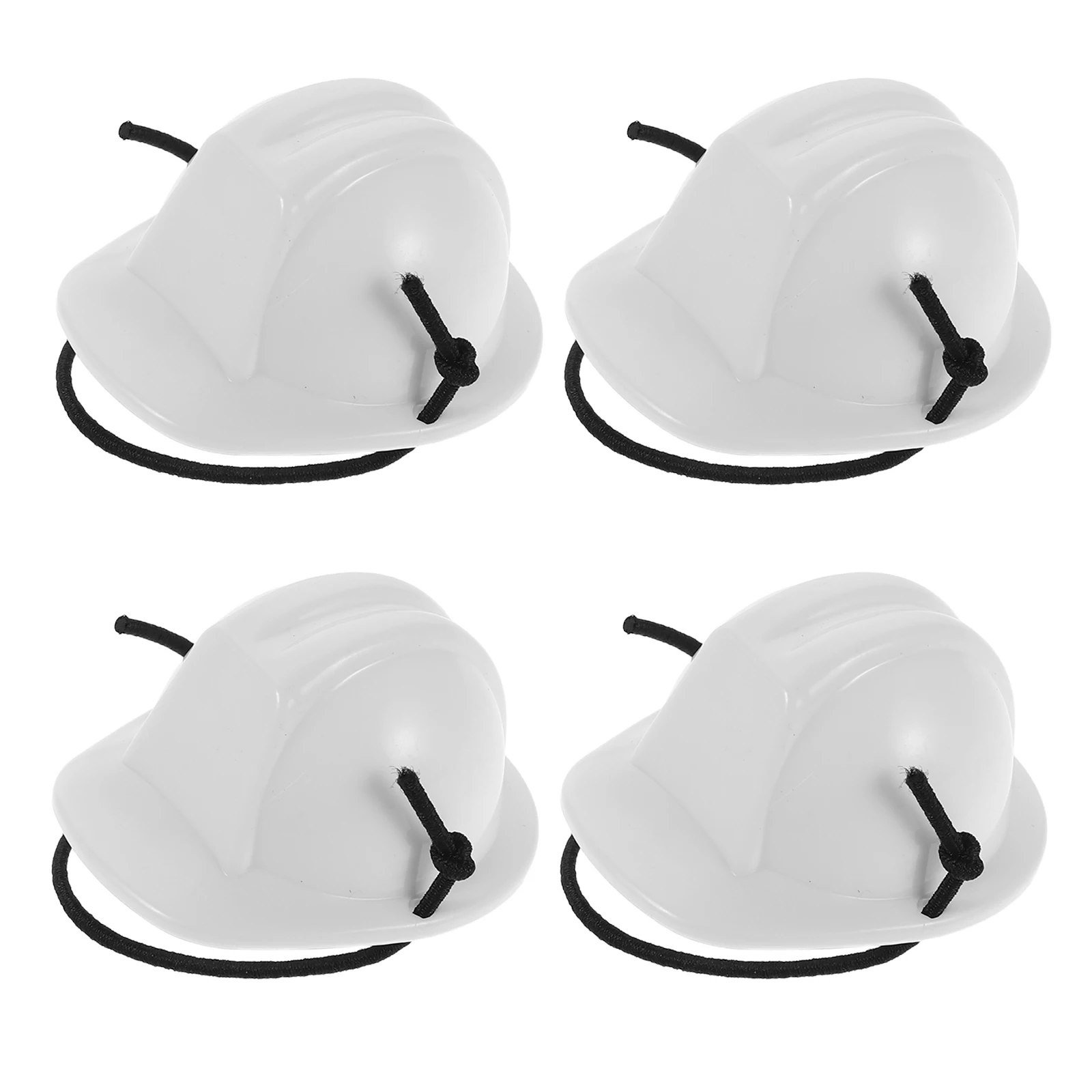 

4 Pcs Hats Mini Pet Safety Dog Headgear Construction Party White Miniature Toy Baby