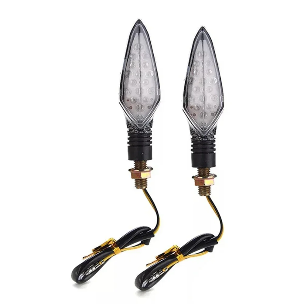 Premium Quality Motorcycle Turn Signal Lights  2x 16 LED Amber Blinkers  Anti corrosion Design  Universal Compatibility