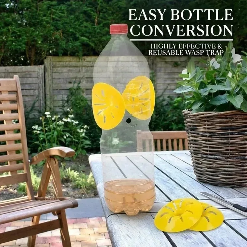50-5Pcs Reusable Wasp Trap Insect Funnel Killer Flower Bee Hornet Catcher Garden Pest Control Tool Plastic Bottle Wasp Traps