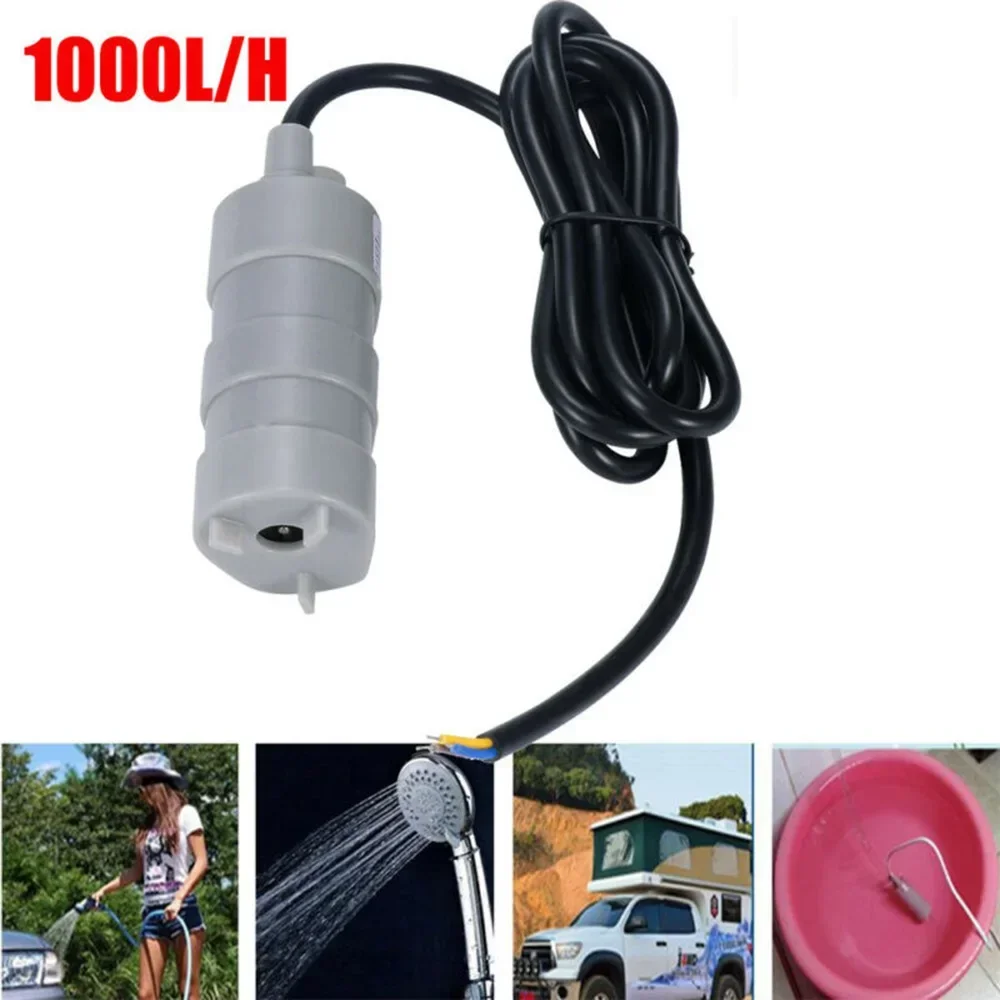 DC 12V Low Noise Brushless Motor Pump 1000L/H 5M Submersible Water Pump Camper Motorhome High Flow Whale Pump