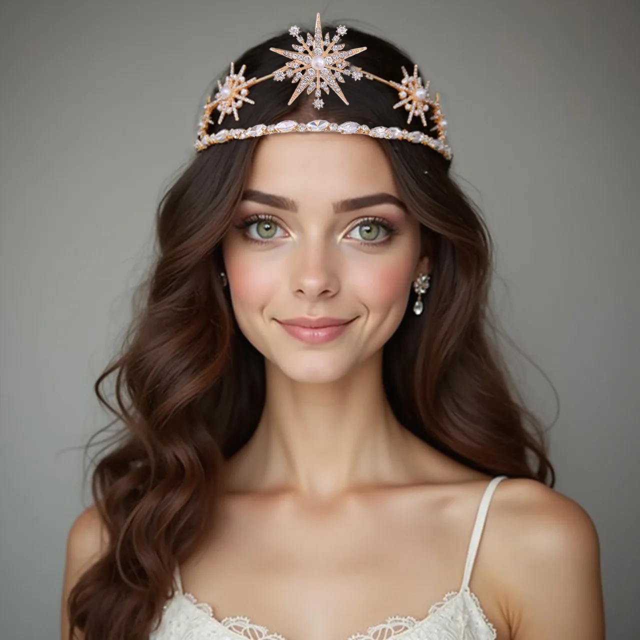 

Womens Headband Star Moon with Rhinestone Headdress
