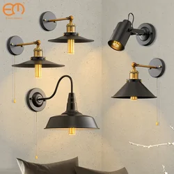 Retro With switch  Wall Lamp Vintage Industrial Wall Lamps Iron Loft Sconce Wall Lights Bedroom Lamp Bar Cafe Home Decor Light