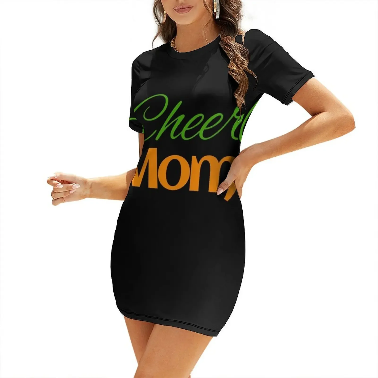 

Cheer Mom Gift, Cheerleader Short-Sleeved Dress beach outfits for women summer dress evening dress woman
