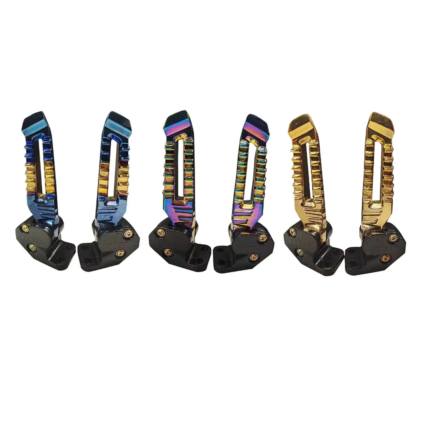 2 قطعة دراجة نارية قابلة للطي Footpegs سكوتر أوتاد القدم الوتد الدواسات جبل المرآب