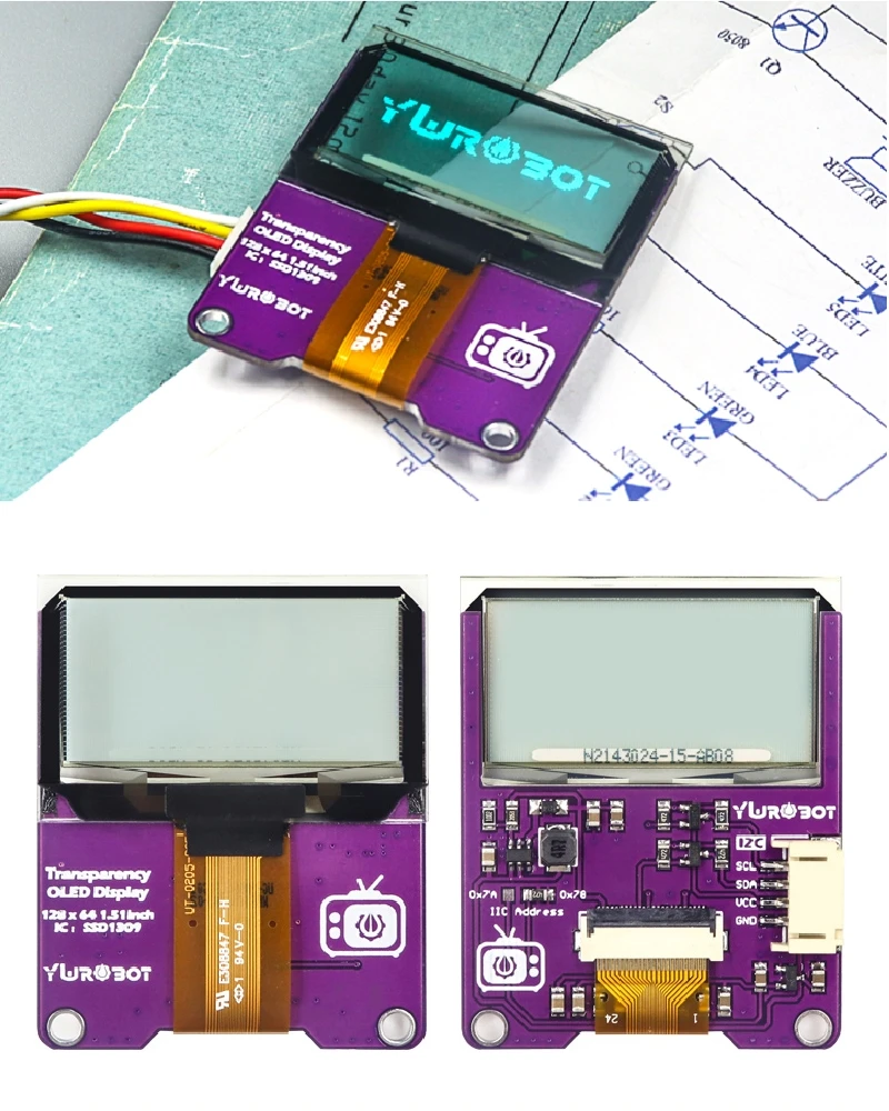 Nuovo Display OLED blu da 1.51 \