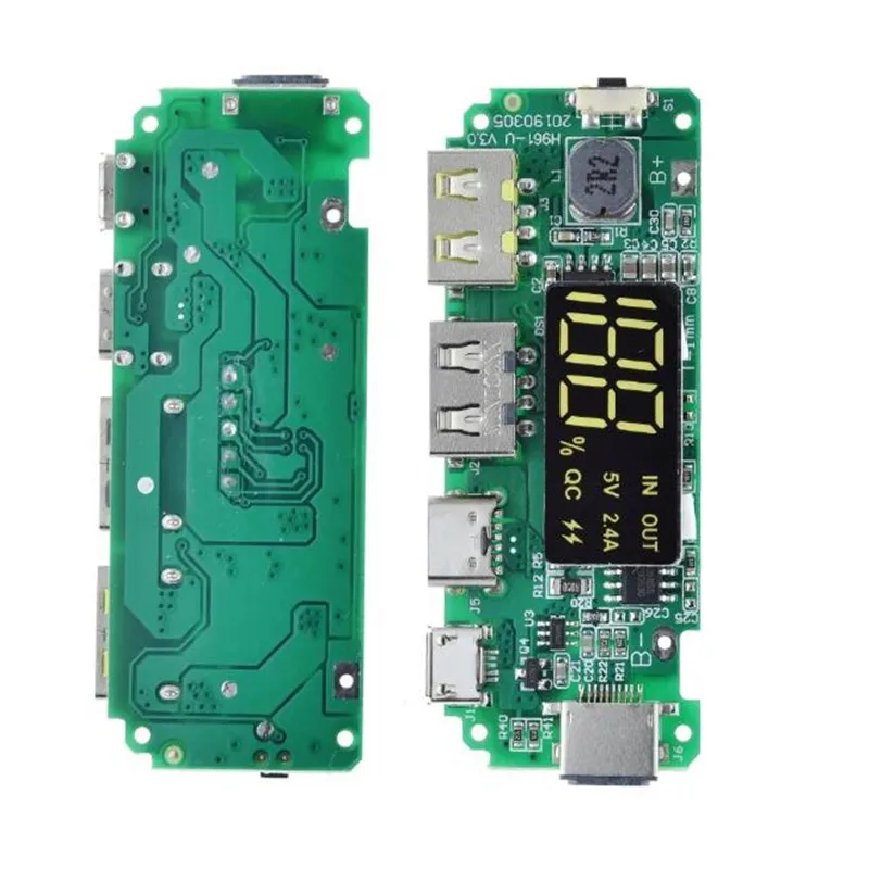 2PCS QC Flash Charge Mobile Power Supply Diy Board 5V2.4A Quickcharge Booster Circuit Boardcharging Treasure Batterypower Module