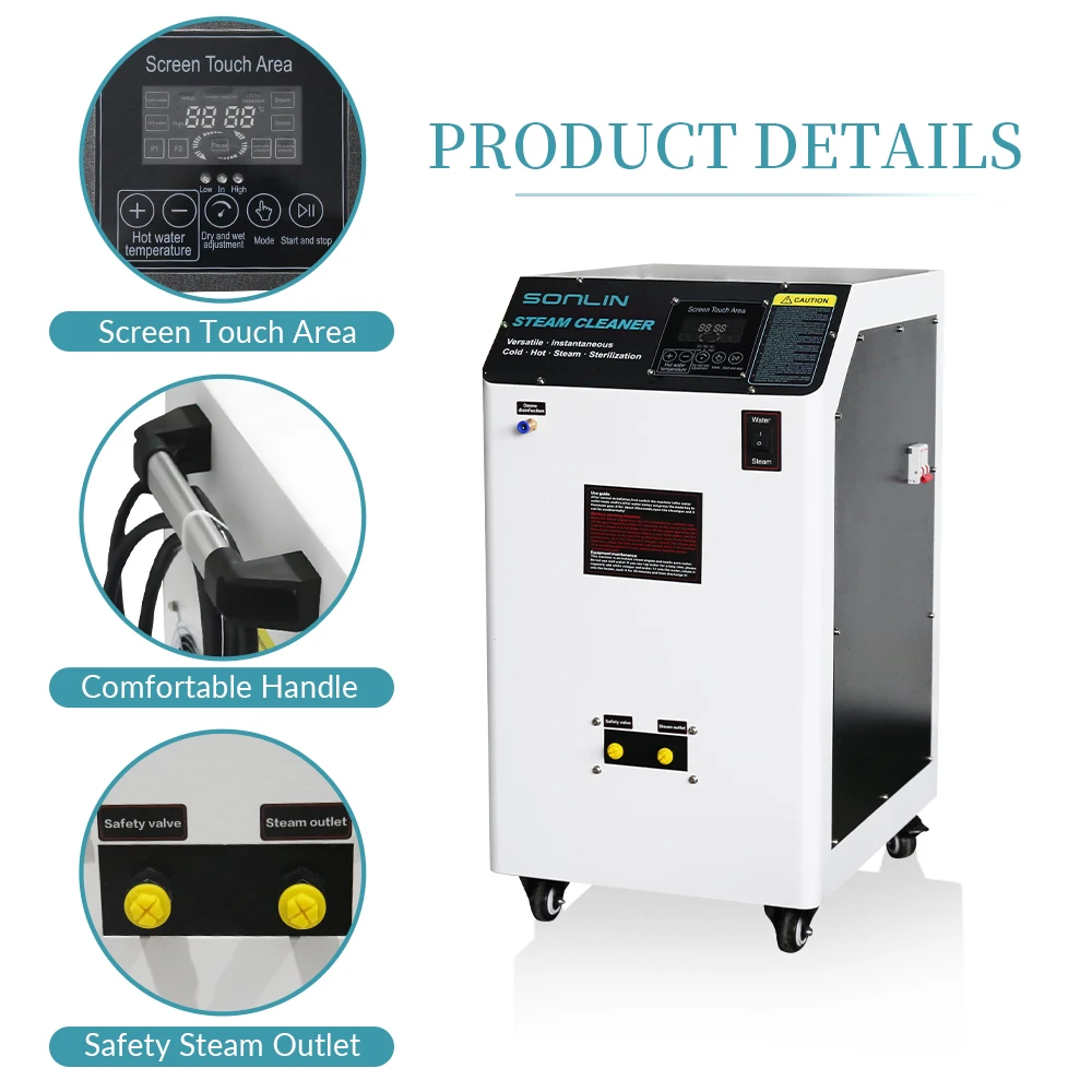 Industry Mobile Sterilization Steam Car Wash Machine High Efficiency Heavy  Stains Car Washing Machine