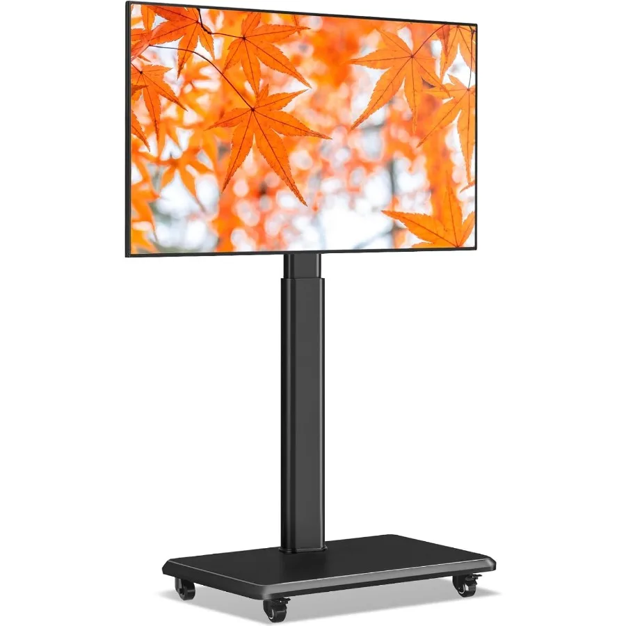 

Elegant Rolling TV Stand for 32 to 65 Inch TVs with 9 Levels of Height Adjustment and Smooth Wheels Ideal for Living Room or Ho