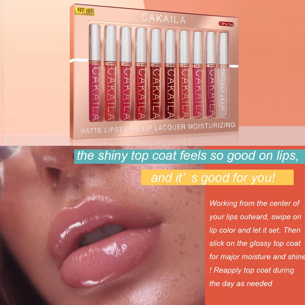 CAKAILA18 Matte Liquid Lipstick Women Lip Gloss Lipstick Makeup Gift Non-Stick CupNot FadeWaterproof Matte Lipstick set