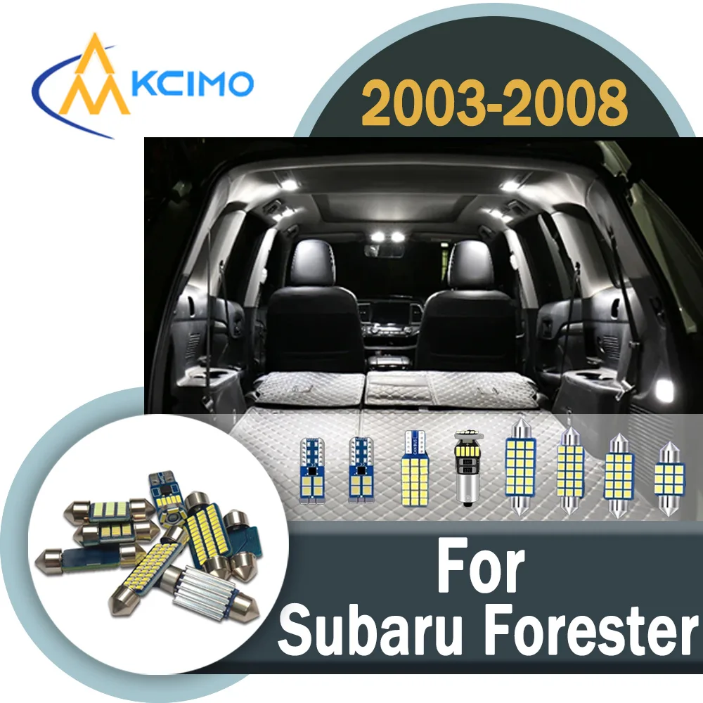 

Суперяркий комплект светодиодных ламп для салона CANBUS без ошибок для Subaru Forester SG 2003-2008, светильники для карты, без мерцания, набор автомобильных ламп