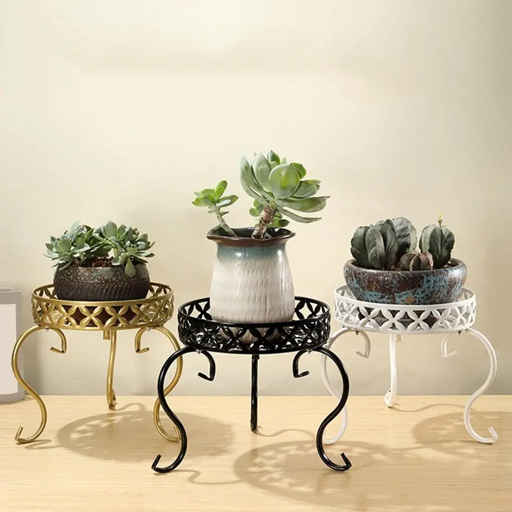 Metal Plant Stand Modern Metal Potted Plant Stand Indoor Outdoor Retro Flower Pot Stand Holder Planter Display Rack