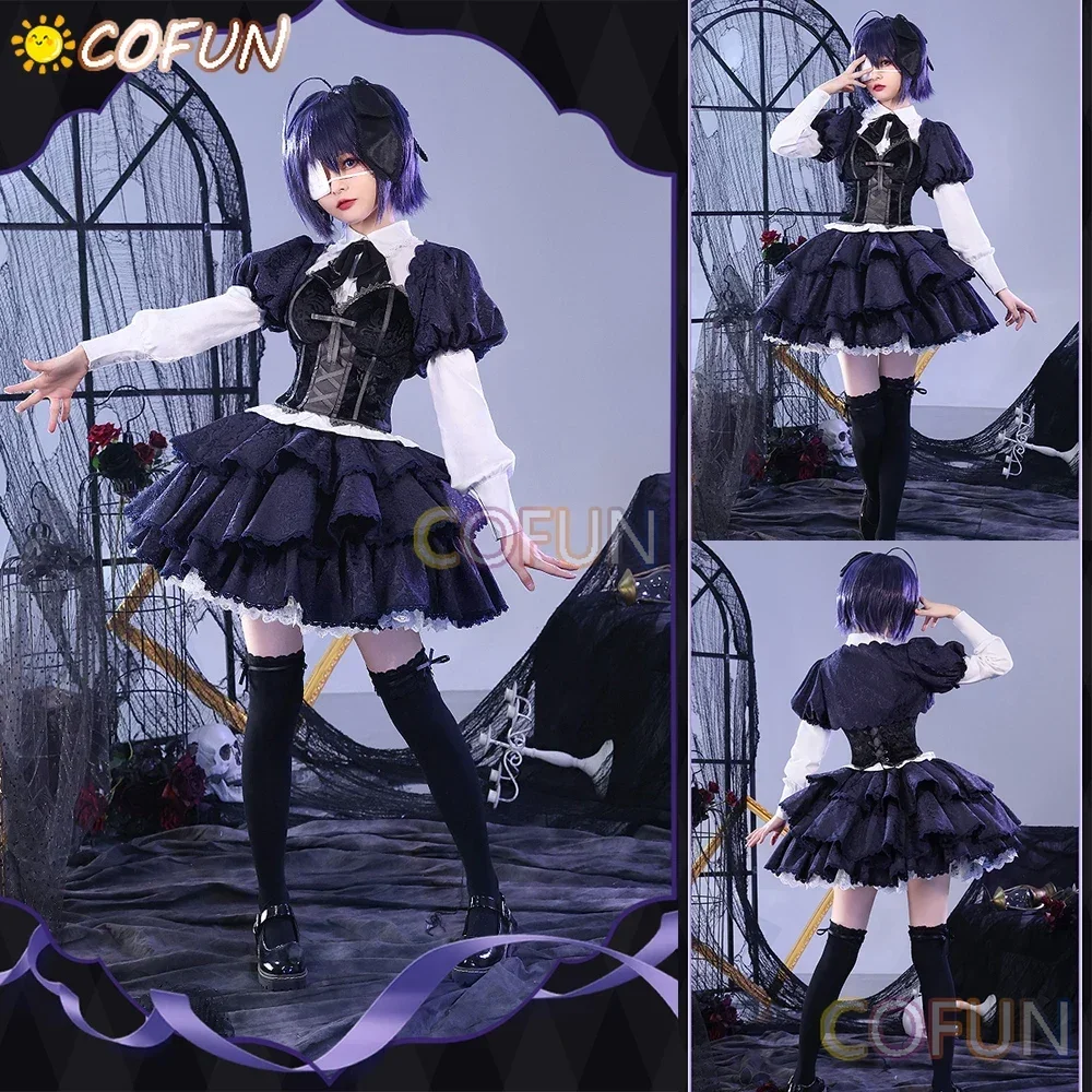 COFUN Amine Love Chunibyo&Other Delusions Takanashi Rikka Cosplay Costume Halloween Outfits Women Anime Clothing Wig