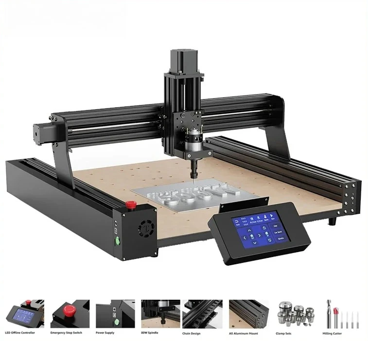 TTC450 3AXIS CNC Router Milling Cutting Engraver Spindle Motor Kit DIY for PCB PVC Metal Acrylic Printer Working