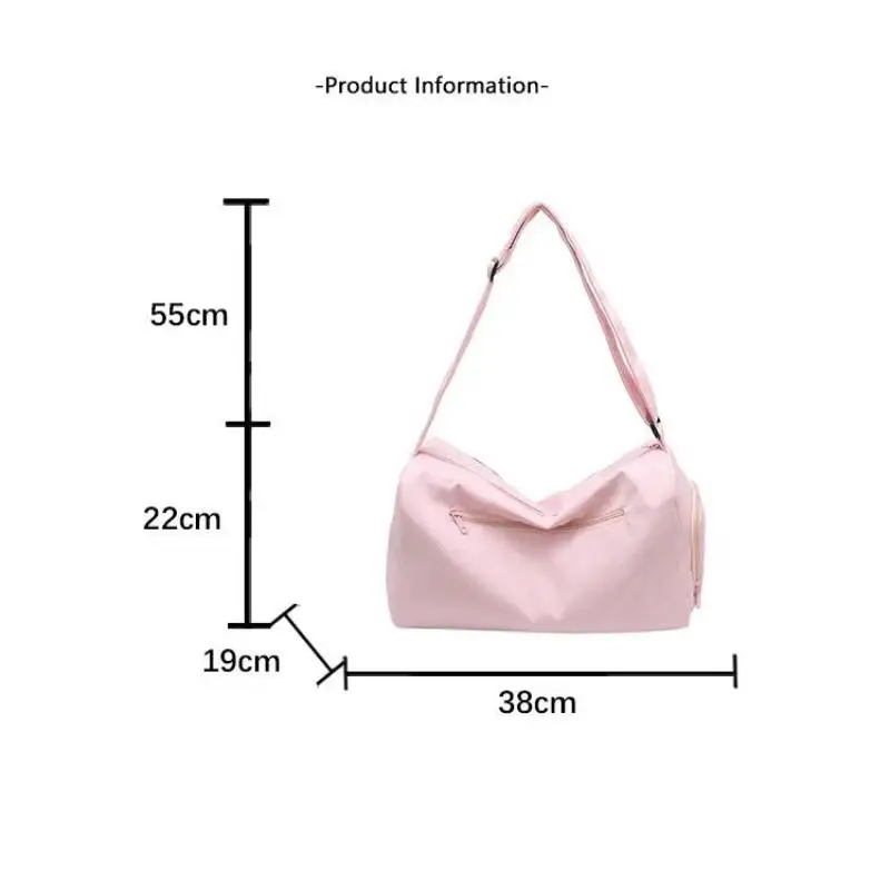 Beige Wasserabweisende Nylon-Reisetasche mit Verstellbarem Gurt Große Kapazität für Fitness Reisen Tägliche Pendlerfahrten – Detail 8