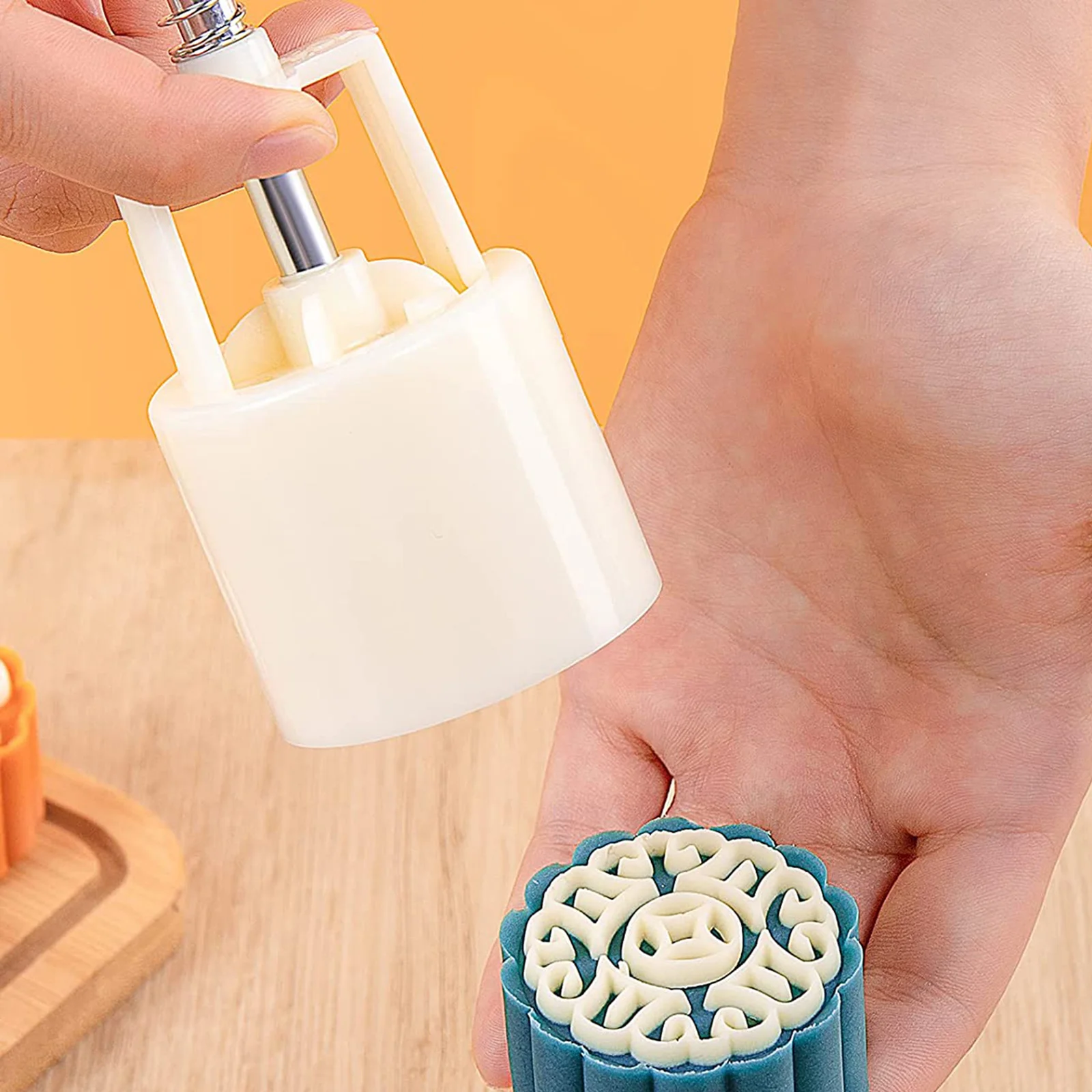 

1 set 1 Set Flower-Shaped Moon Cake Mold Cookie Baking Tool Premium Easy Clean Decorative Pattern Kitchen Gadget For