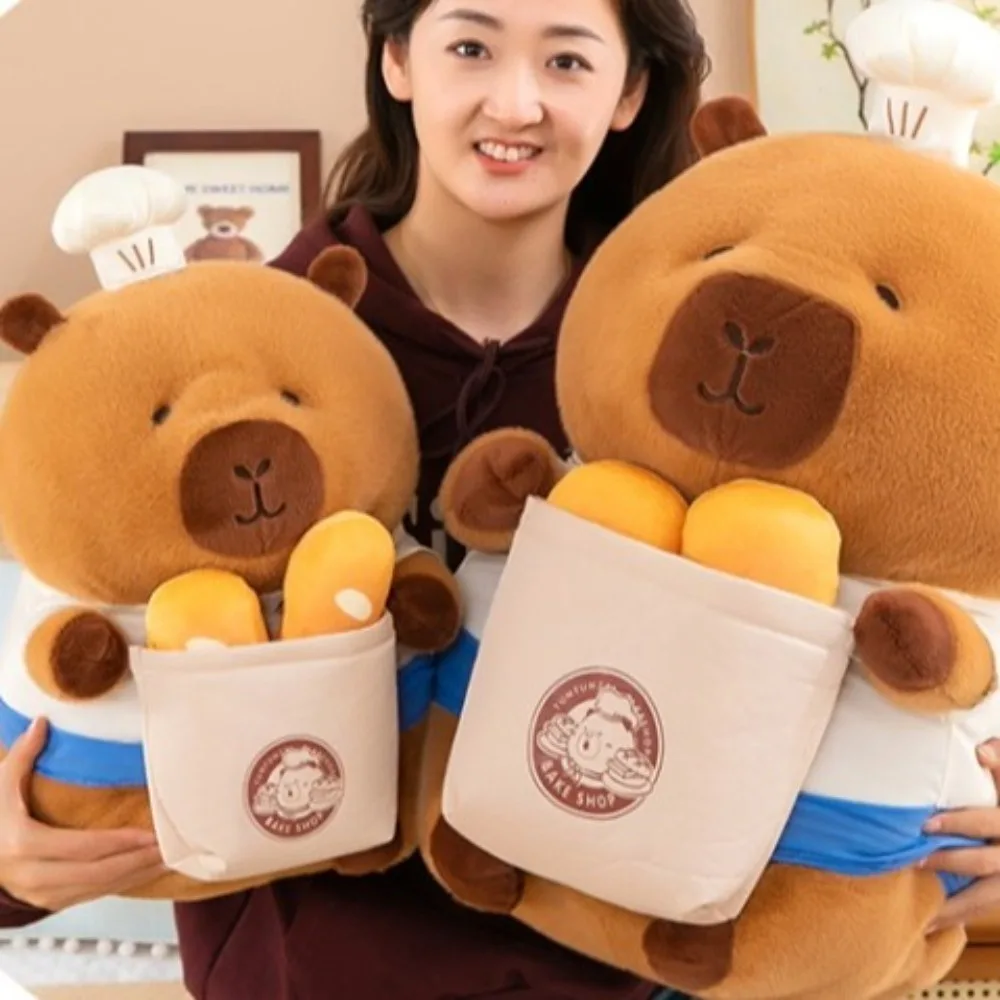 カピバラ-子供のためのぬいぐるみ,漫画のおもちゃ,柔らかいシミュレーション,ベーキング,カピバラ,ふわふわ