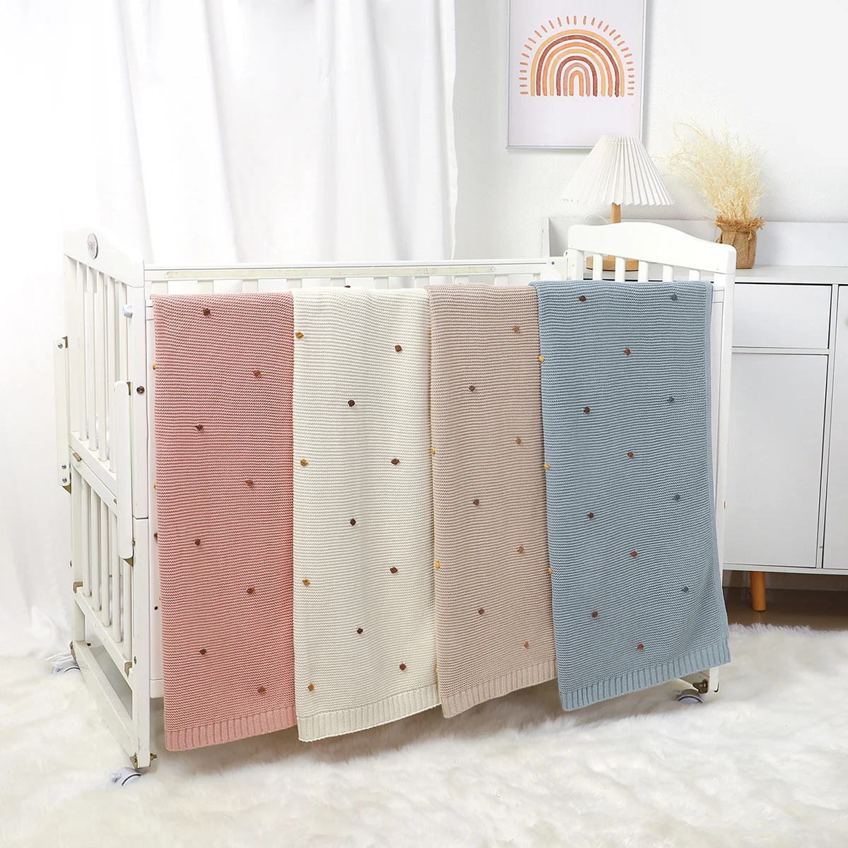 

Вязаные детские одеяла, постельное белье для новорожденных, детская хлопковая муслиновая пеленка, детские товары, одеяла для коляски, чехол для сна