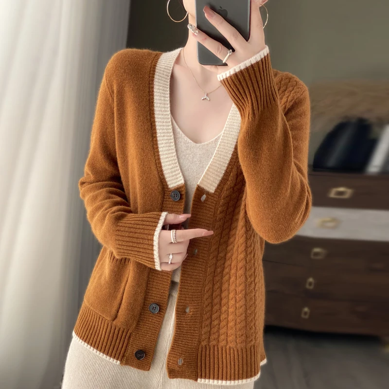 Women Sweater Autumn Winter Cardigan Women Cashmere Sweater Cardigan Knitting Winter Sweater Keep Warm Loose Casual Tops Coat