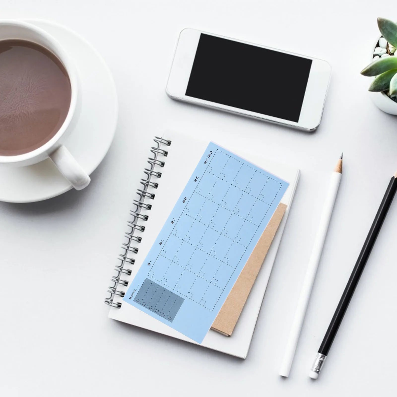 6 Pcs Self Adhesive Tearable Paper Pads Compact Notepad Schedule Planner Memo Stickers Kawaii ToDo List Notebooks