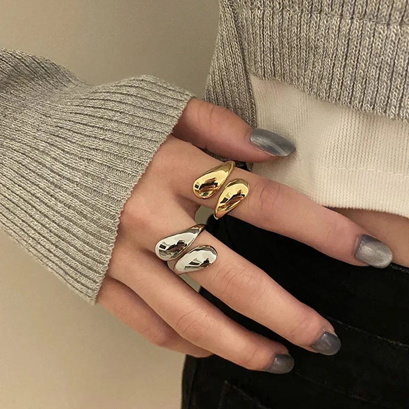 

New 925 Sterling Silver Ring Personality Charm Simple Geometric Shape Woman Ring Party Gift for Friends Exquisite Jewelry