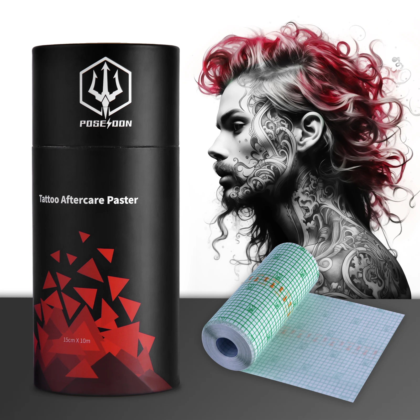 Tattoo Repair Stickers POSEIDON Tattoo Repair Stickers For Permanent Makeup Tattoo Machine Kit Waterproof Tattoo Repair Stickers