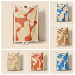 Home decoration plush Throw Sofa blanket Anime animals Bedspread bed fluffy soft blankets decor Plaid retro flower plant