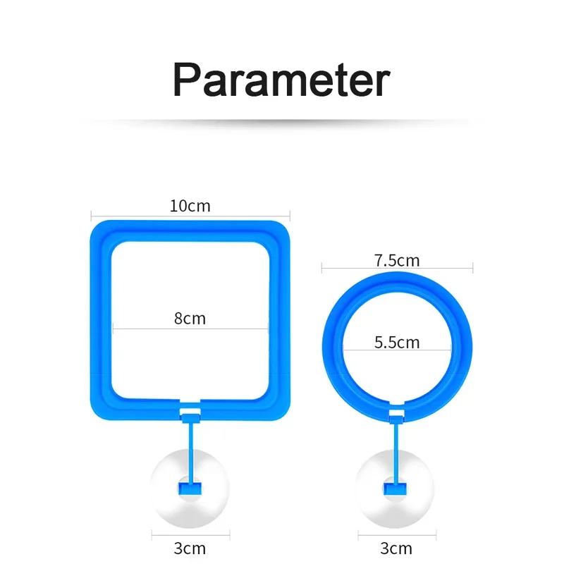 1Pc Aquarium Fish Feeding Ring Fish Tank Station Floating Food Tray Feeder Square Circle Portable Fish Food Feeder Suction Cup