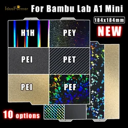 184x184 For Bambu Lab A1 Mini Build Plate Double Sided H1H PEY PEO PET PEI Bed Spring Steel Sheet Pei Sheet for Bambulab A1 Mini