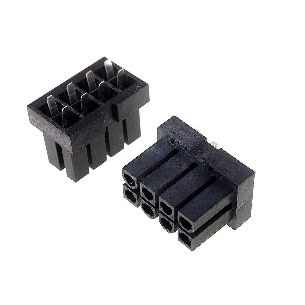 2 50 Pcs ATX 4 6 8 10 18 20 24Pin 4.20 mm Wafer Receptacle Latch Lock Power Connector Female Sockets Mini-Fit Straddle Mount PCB