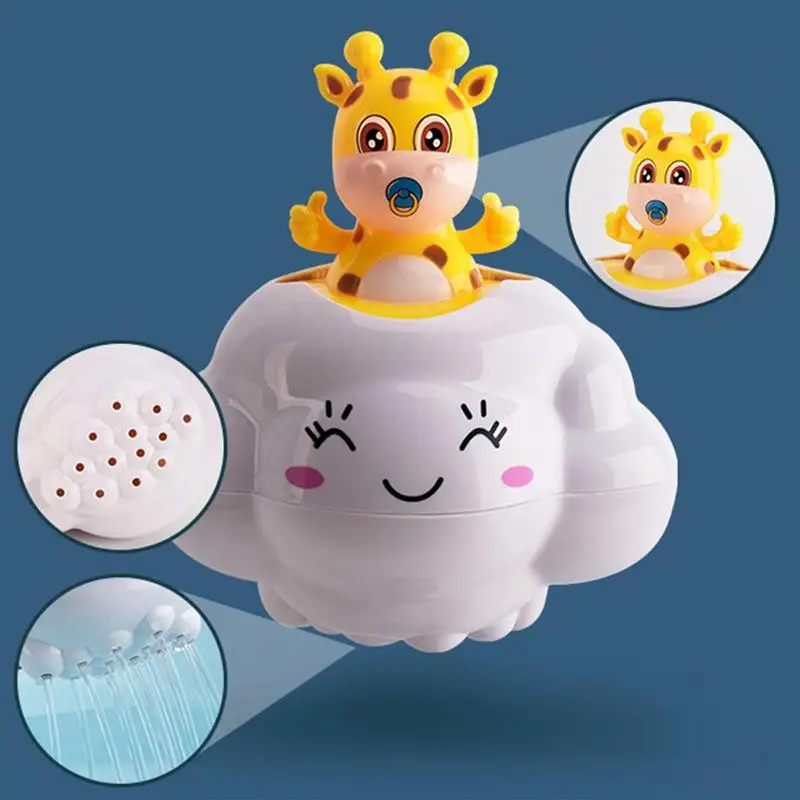 Kids Water Spray Shower Bath Toy Cartoon Cloud Deer Water Spray Baby Bathroom Swimming Sprinkler Toys Children Summer Gift