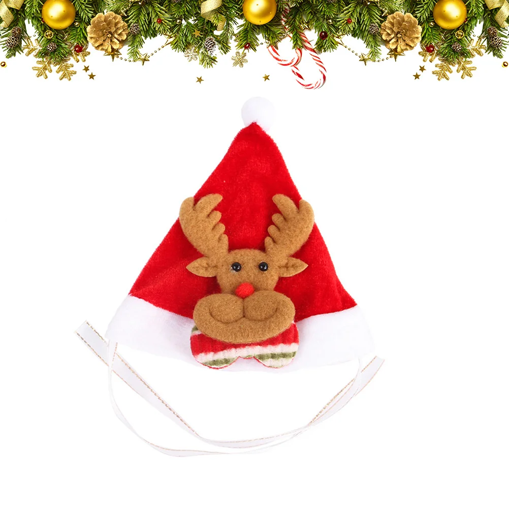

1 Pc Christmas Pet Costume Santa Hat for Puppy Cat Xmas Outfit Holiday Party Wear Unique Design