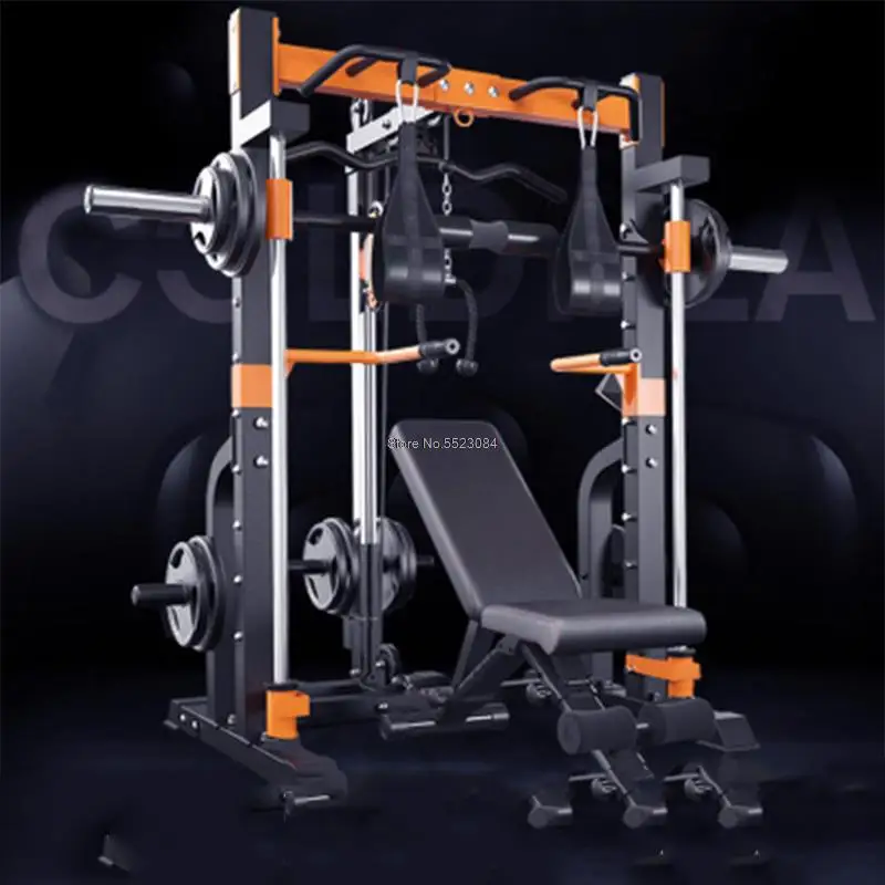 

Mobile Consumer and Commercial Smith Machine Squat Rack Gym Training Equipment Weightlifting Barbell Bench Press Gantry Gym