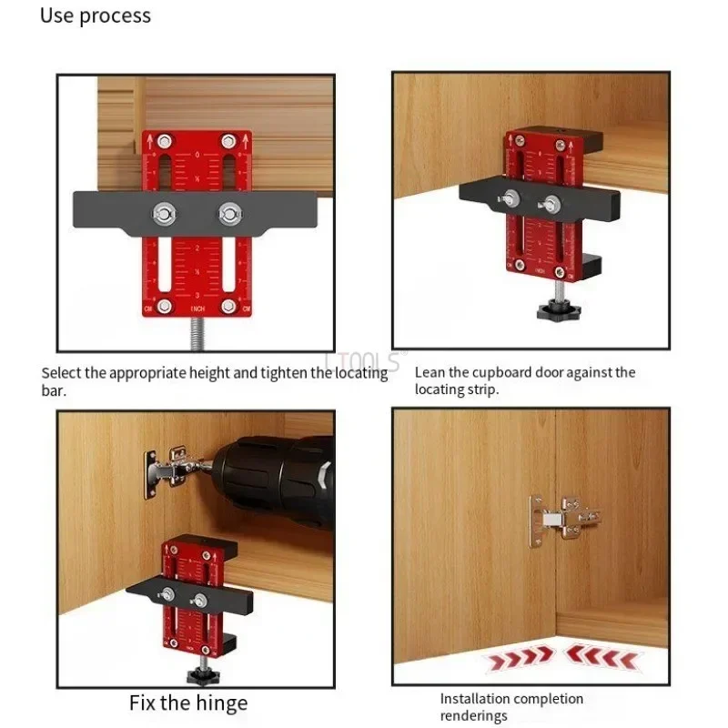 Floor Cabinets Frame Install Clamp Mini Adjustable Support Arm Multipurpose Cabinet Door Mounting Jig for Hidden Door Install