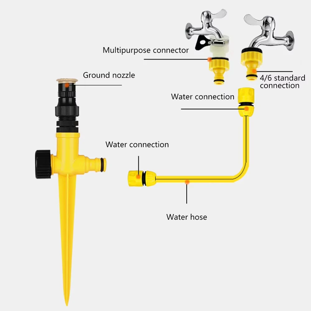 5-15pcs Household Sprinkler Automatic Irrigation Equipment Watering Sprinkler 360 Degree Rotation Corrosion Resistant For Garden