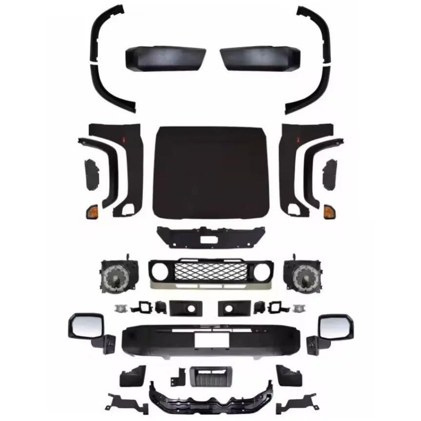 

Off Road Low to High Upgrade Kits Car Body Kit Bumpers Front Grille for Toyota Land Cruiser 76 2002 - 2022 Upgrade to 2024