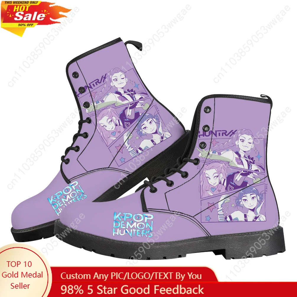 

KPop Demon Hunters Boots Man Women Teenager Shoes Casual Boot Outdoor Light High Quality Couple Print On Demand Custom Made Shoe