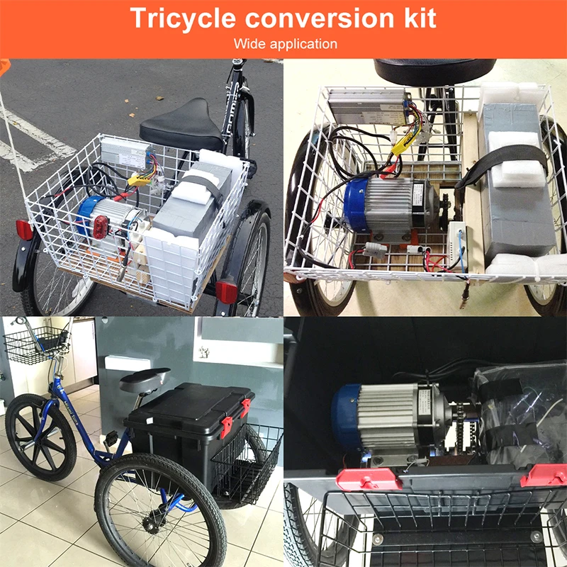 48V500W 460 دورة في الدقيقة 10 N.m عزم الدوران الكهربائي دراجة ثلاثية العجلات فرش تيار مستمر موتور تروس قطع غيار تحويل أطقم