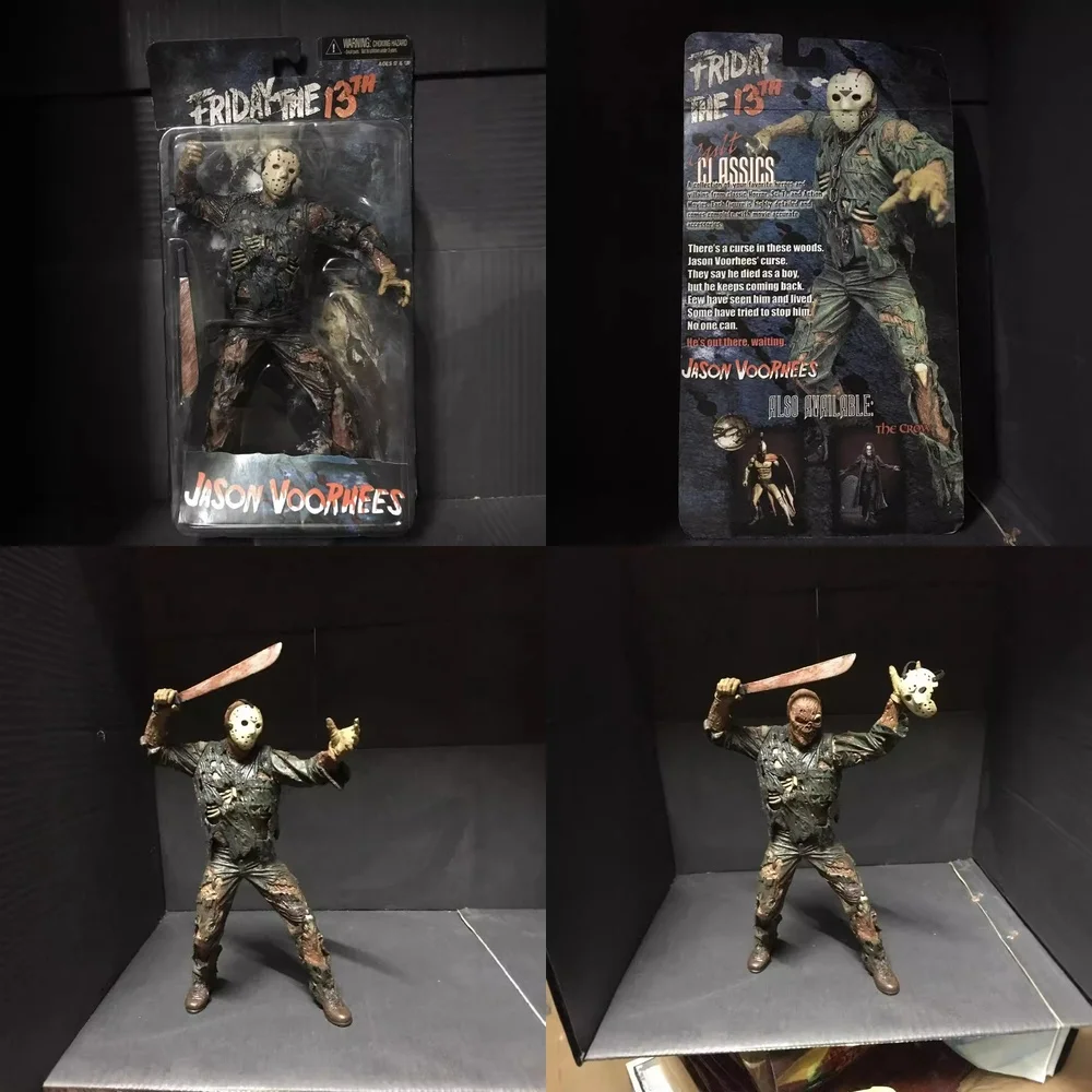 NECA sexta-feira 13 Jason em roupa verde Horror Hall of Fame Action Figure colecionável modelo de mesa ornamento presente de aniversário